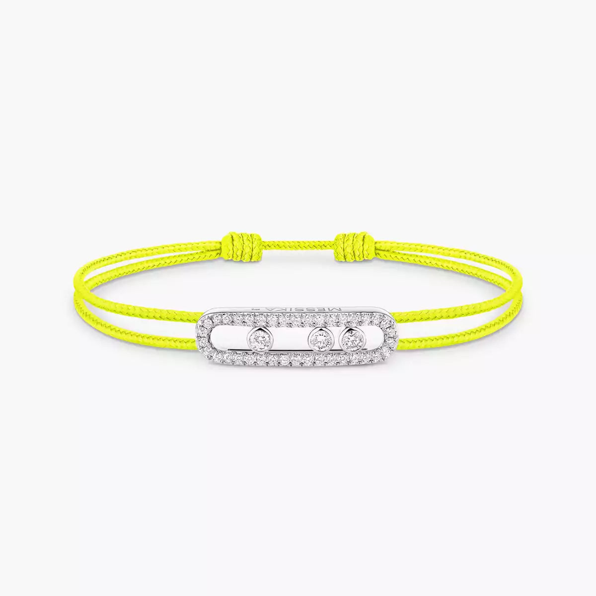 [Cadisa]Messika Care(s) pink cord pavé bracelet