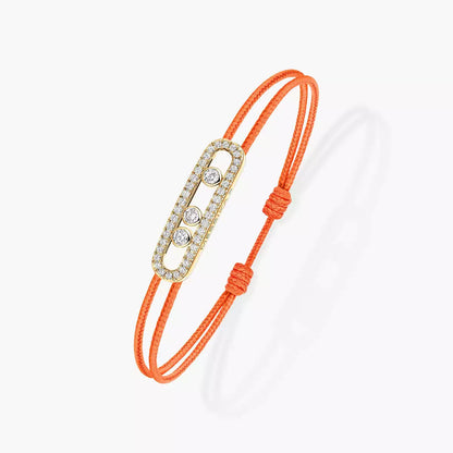 [Cadisa]Messika Care(s) pink cord pavé bracelet