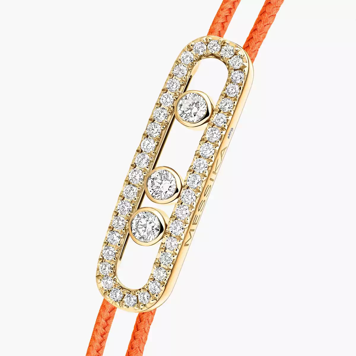 [Cadisa]Messika Care(s) pink cord pavé bracelet