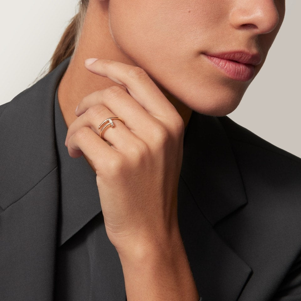 [Cadisa] JUSTE 1.8MM HALF DIAMOND RING