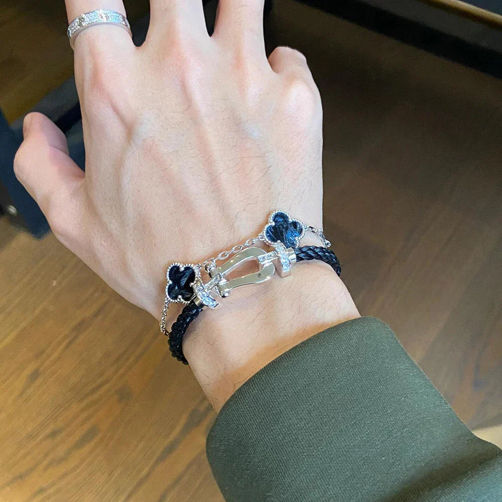 [Cadisa]CLOVER 5 MOTIF PIETERSITE BRACELET COLLECTION