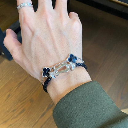 [Cadisa]CLOVER 5 MOTIF PIETERSITE BRACELET COLLECTION