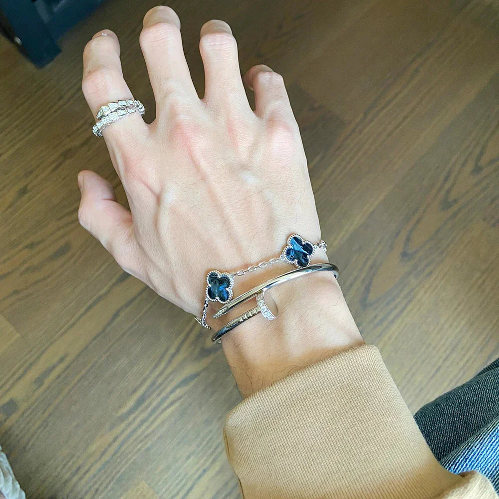 [Cadisa]CLOVER 5 MOTIF PIETERSITE BRACELET COLLECTION