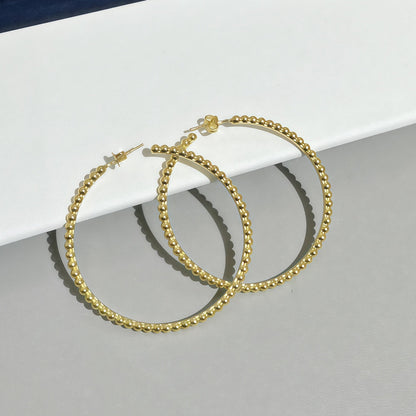 [Cadisa] SMOOTH BEAD STUD EARRINGS