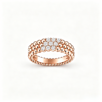 [Cadisa] THREE-ROW DIAMOND RING