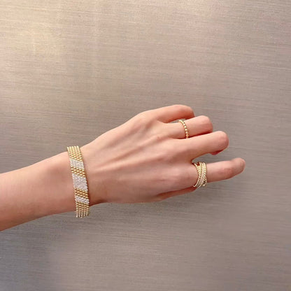 [Cadisa]  FIVE-ROW DIAMOND BRACELET