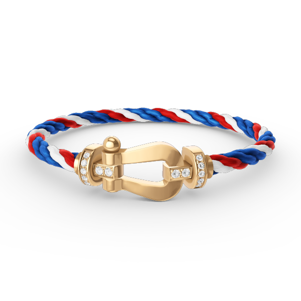 [Cadisa]FORCE LARGE HORSESHOE HALF DIAMOND BRACELET GOLD