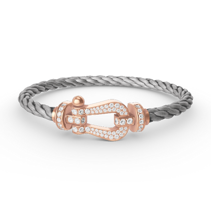 [Cadisa]FORCE LARGE HORSESHOE FULL DIAMOND BRACELET ROSE GOLD