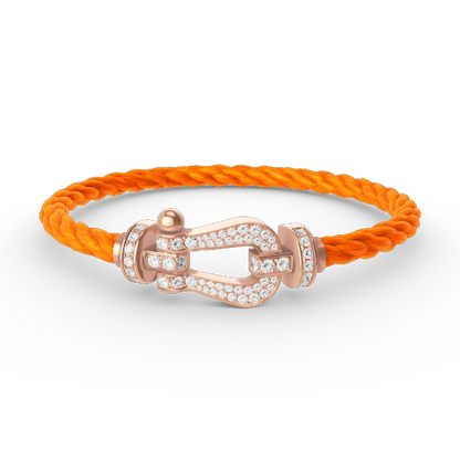 [Cadisa]FORCE LARGE HORSESHOE FULL DIAMOND BRACELET ROSE GOLD