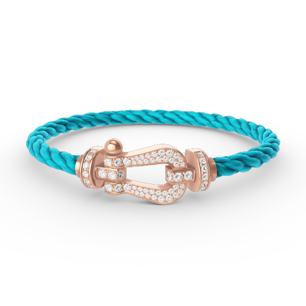 [Cadisa]FORCE LARGE HORSESHOE FULL DIAMOND BRACELET ROSE GOLD