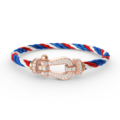 [Cadisa]FORCE LARGE HORSESHOE FULL DIAMOND BRACELET ROSE GOLD