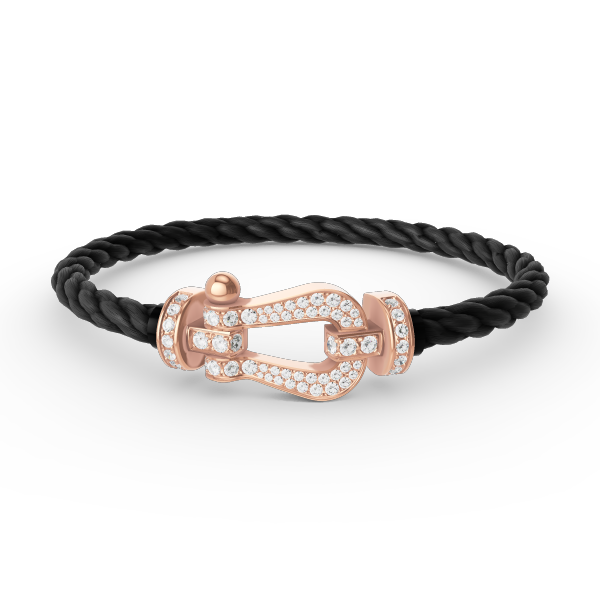 [Cadisa]FORCE LARGE HORSESHOE FULL DIAMOND BRACELET ROSE GOLD