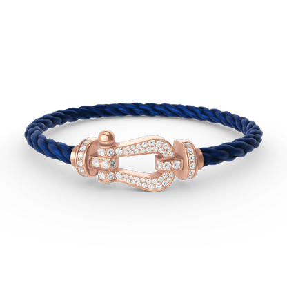 [Cadisa]FORCE LARGE HORSESHOE FULL DIAMOND BRACELET ROSE GOLD