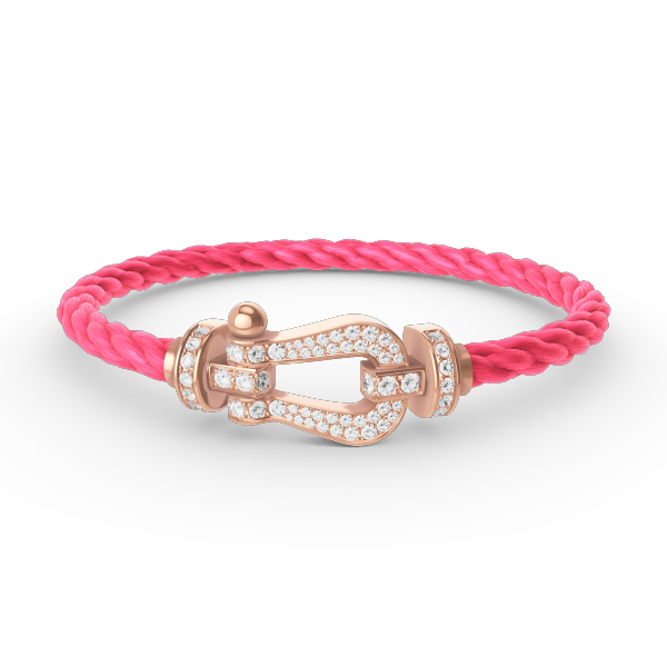 [Cadisa]FORCE LARGE HORSESHOE FULL DIAMOND BRACELET ROSE GOLD