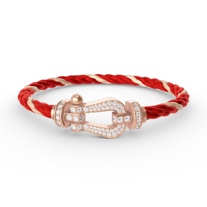 [Cadisa]FORCE LARGE HORSESHOE FULL DIAMOND BRACELET ROSE GOLD