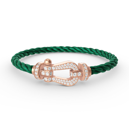 [Cadisa]FORCE LARGE HORSESHOE FULL DIAMOND BRACELET ROSE GOLD