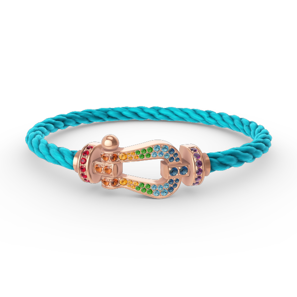 [Cadisa]FORCE LARGE HORSESHOE  COLORED DIAMOND BRACELET ROSE GOLD