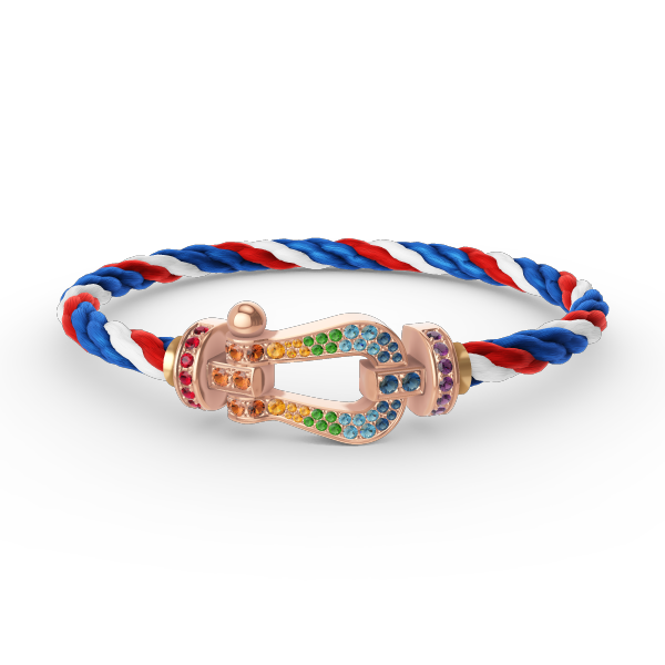 [Cadisa]FORCE LARGE HORSESHOE  COLORED DIAMOND BRACELET ROSE GOLD