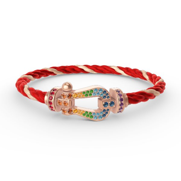 [Cadisa]FORCE LARGE HORSESHOE  COLORED DIAMOND BRACELET ROSE GOLD