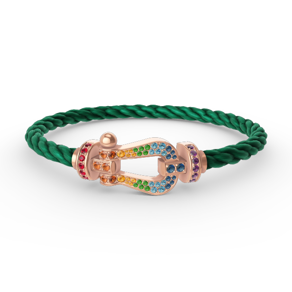 [Cadisa]FORCE LARGE HORSESHOE  COLORED DIAMOND BRACELET ROSE GOLD