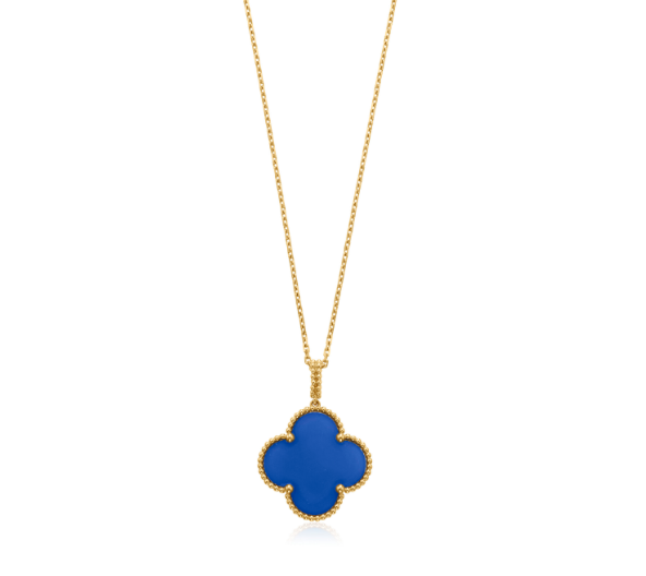 [Cadisa]CLOVER 25MM NECKLACE TURQUOISE ROSE GOLD