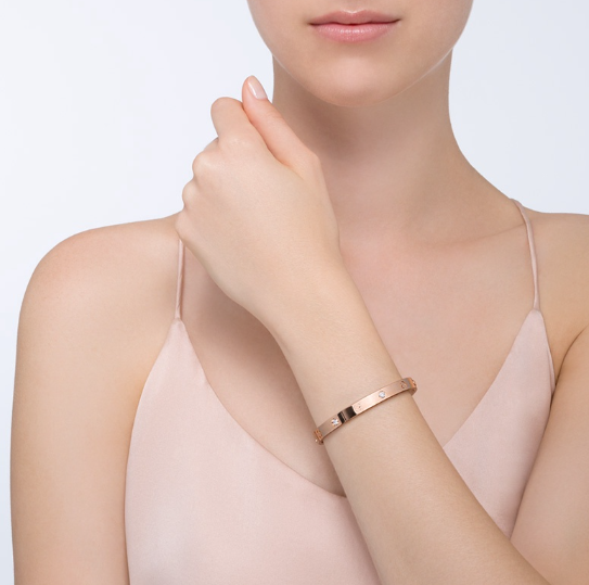 [Cadisa] LOVE BRACELET 6.1MM 4 DIAMONDS