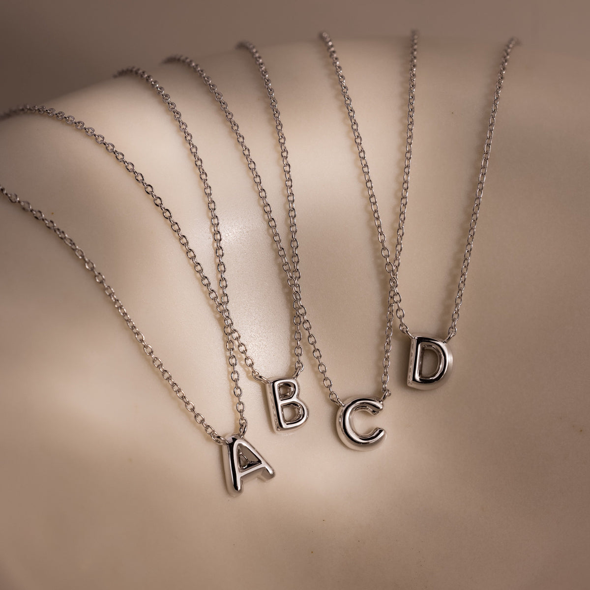 Dainty Bubble Letter Necklace