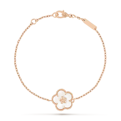 [Cadisa]LUCKY WHITE MOP PLUM BLOSSOM  BRACELET
