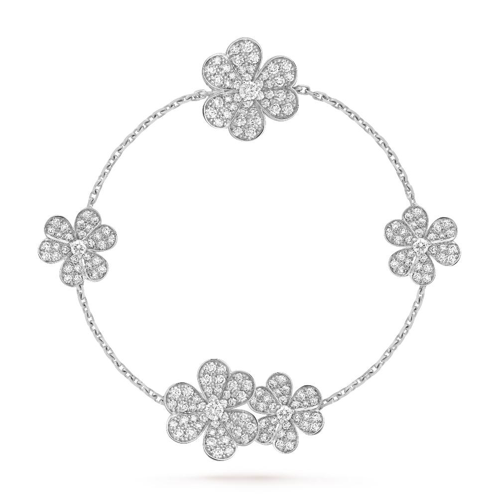 [Cadisa]FRIVOLE SILVER 5 FLOWERS BRACELET