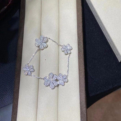 [Cadisa]FRIVOLE SILVER 5 FLOWERS BRACELET