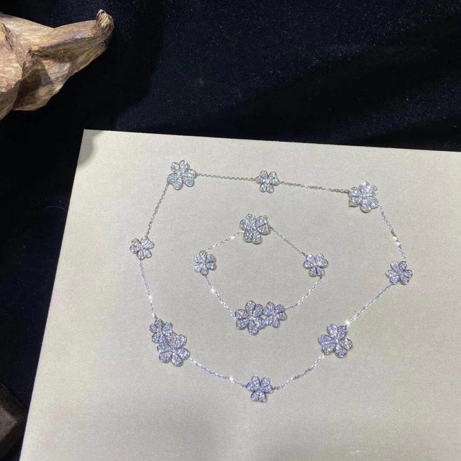 [Cadisa]FRIVOLE SILVER 5 FLOWERS BRACELET