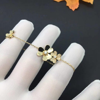 [Cadisa]FRIVOLE GOLD 5 FLOWERS BRACELET