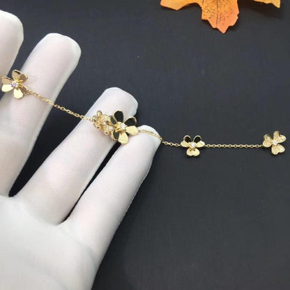 [Cadisa]FRIVOLE GOLD 5 FLOWERS BRACELET