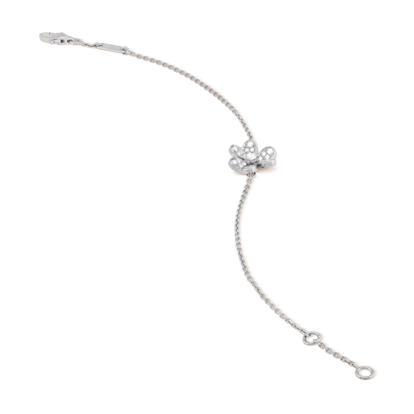 [Cadisa]FRIVOLE SILVER FLOWER DIAMOND BRACELET