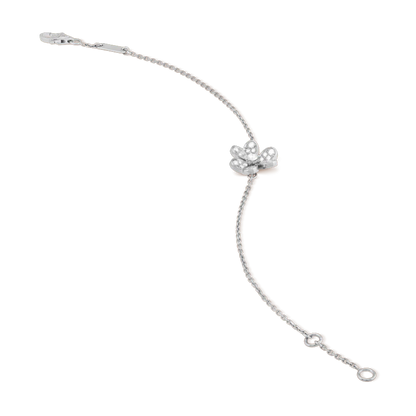 [Cadisa]FRIVOLE SILVER FLOWER DIAMOND BRACELET