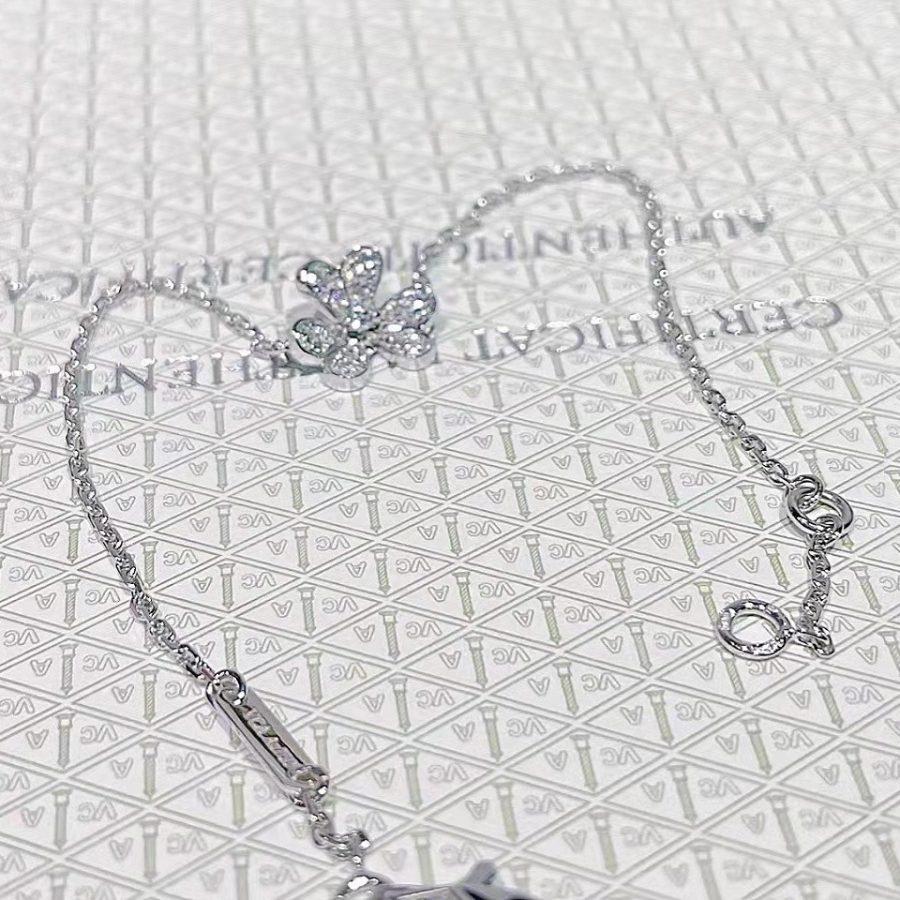 [Cadisa]FRIVOLE SILVER FLOWER DIAMOND BRACELET