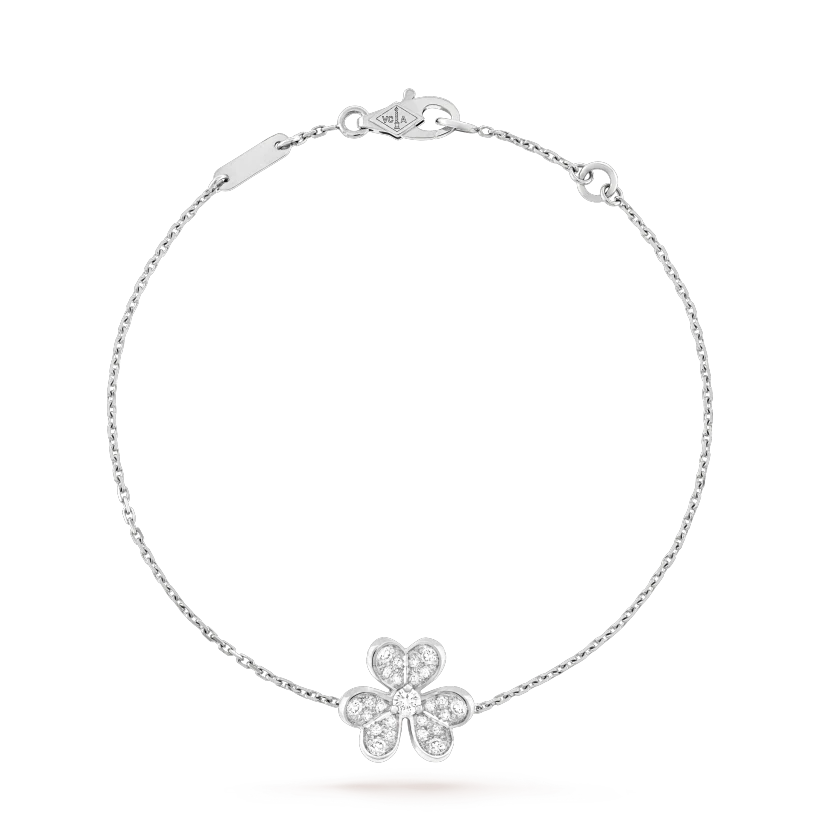 [Cadisa]FRIVOLE SILVER FLOWER DIAMOND BRACELET