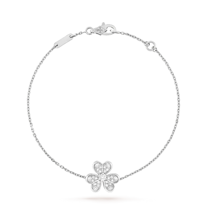 [Cadisa]FRIVOLE SILVER FLOWER DIAMOND BRACELET