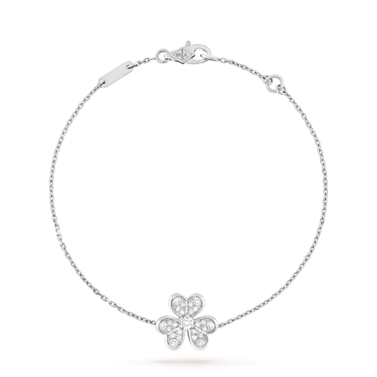 [Cadisa]FRIVOLE SILVER FLOWER DIAMOND BRACELET