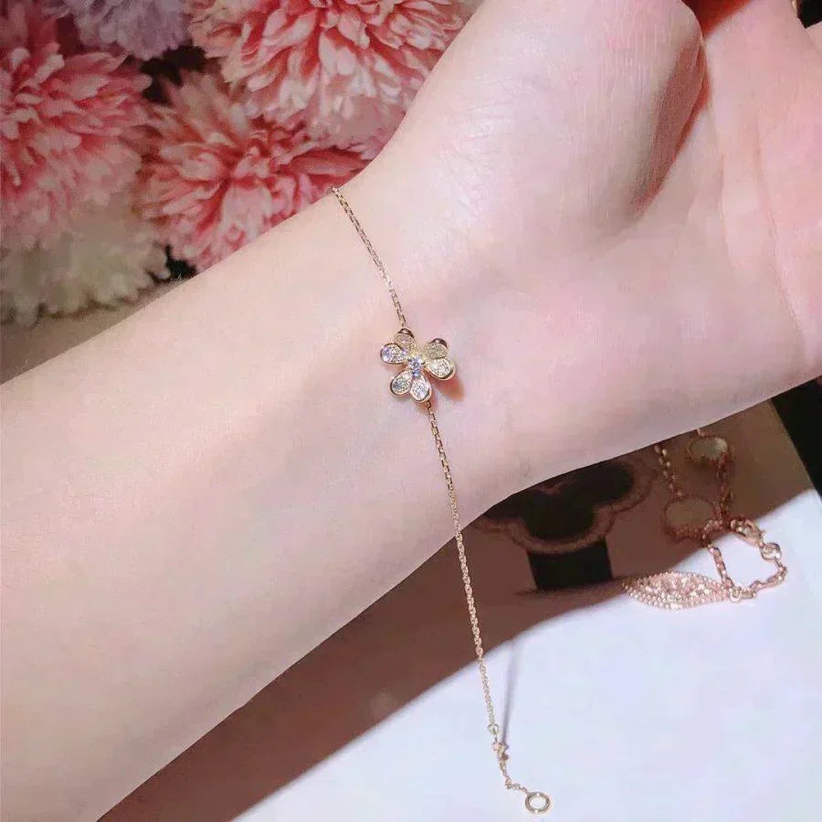 [Cadisa]FRIVOLE GOLD FLOWER DIAMOND BRACELET