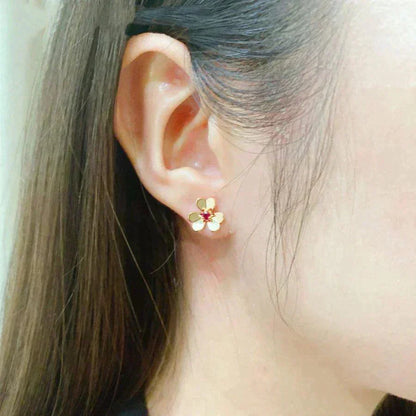 [Cadisa]FRIVOLE  FLOWER PINK EARRINGS