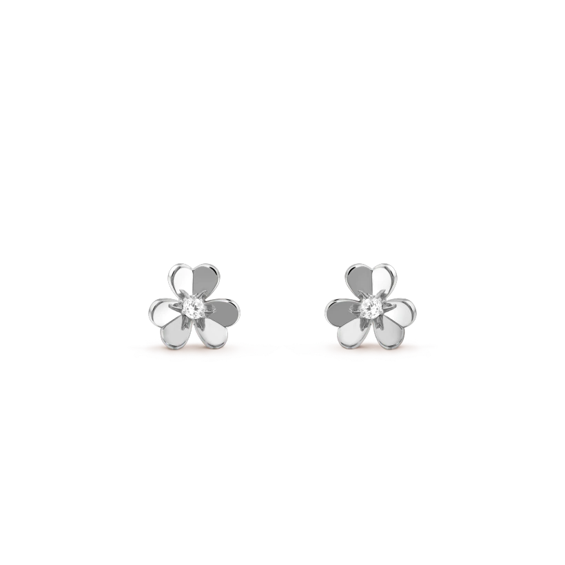 [Cadisa]FRIVOLE MINI SILVER FLOWER EARRINGS