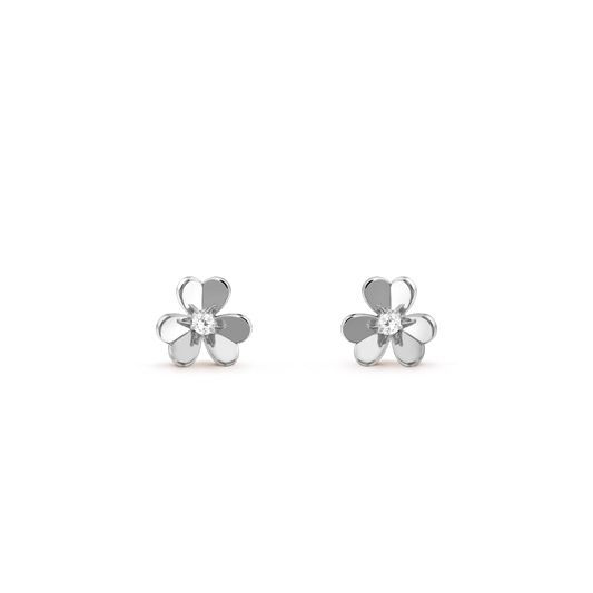 [Cadisa]FRIVOLE MINI SILVER FLOWER EARRINGS