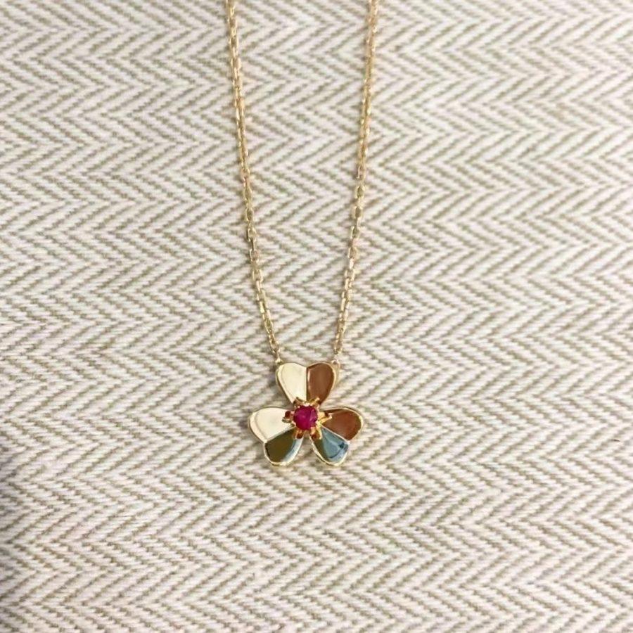 [Cadisa]FRIVOLE GOLD FLOWER NECKLACE