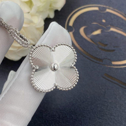 [Cadisa]CLOVER 25MM SILVER BIG CLOVER NECKLACE