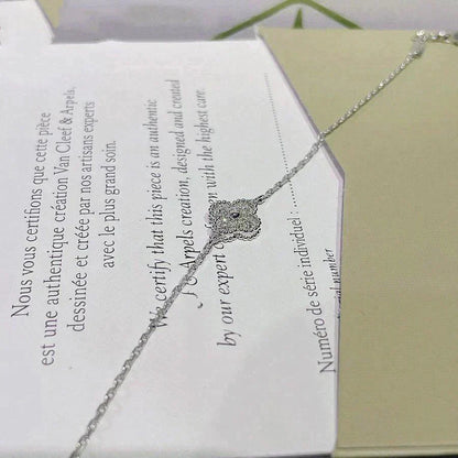[Cadisa]CLOVER  SINGLE FLOWER BRACELET SILVER