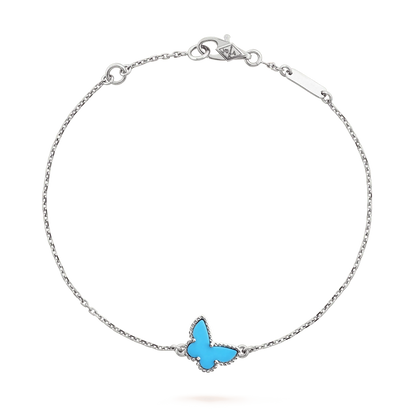 [Cadisa]BUTTERFLY TURQUOISE BUTTERFLY BRACELET SILVER