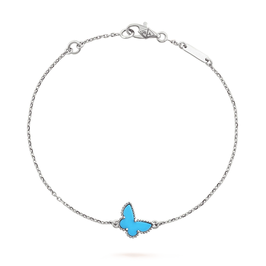 [Cadisa]BUTTERFLY TURQUOISE BUTTERFLY BRACELET SILVER