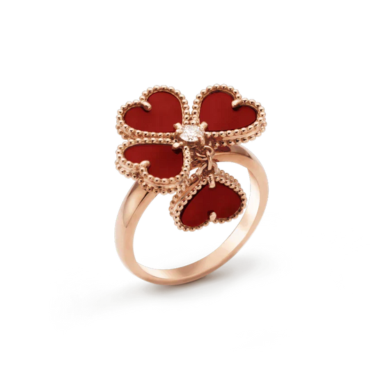 [Cadisa]SWEET CLOVER CARNELIAN RING