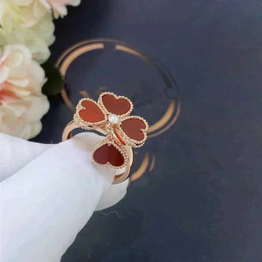 [Cadisa]SWEET CLOVER CARNELIAN RING